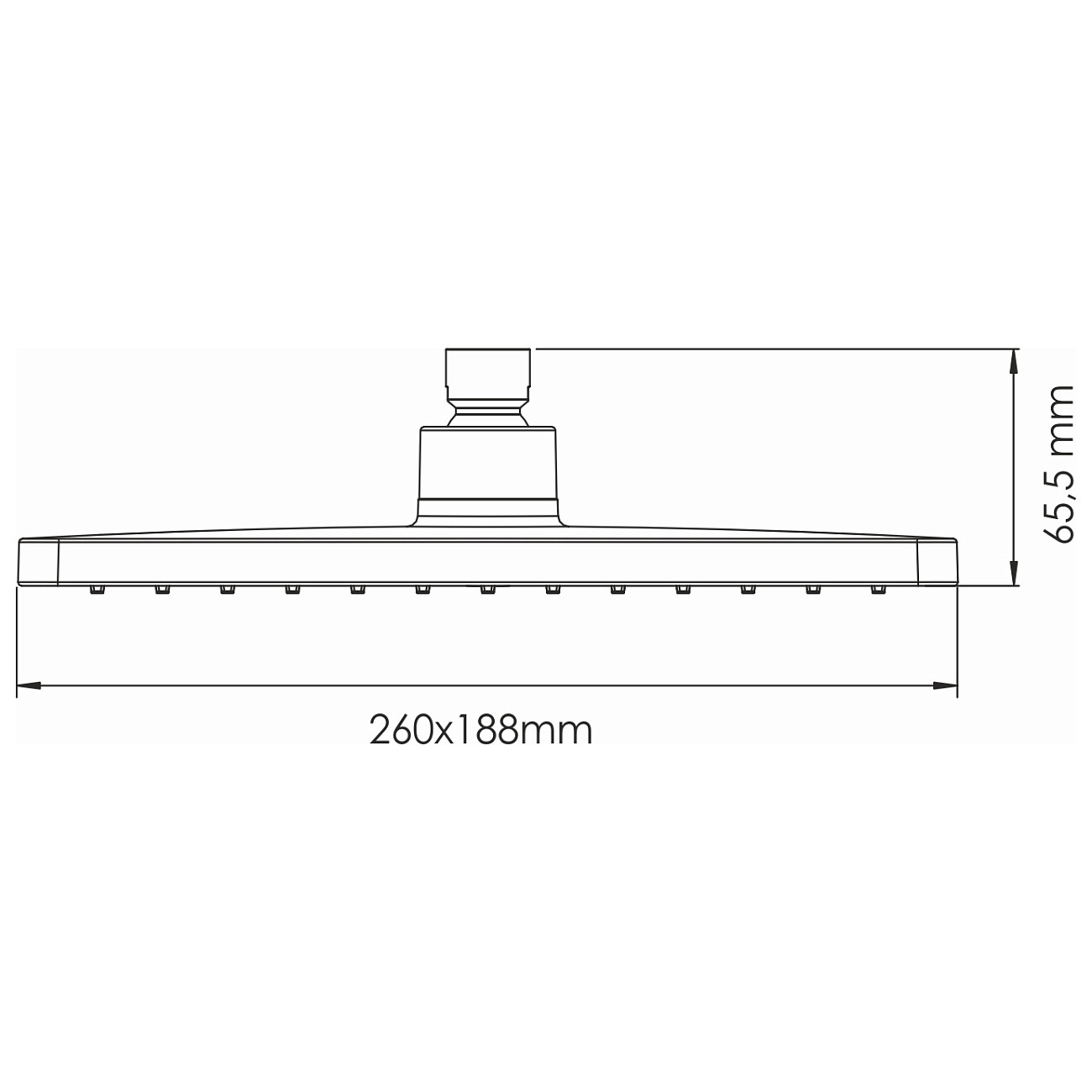 Верхняя душевая насадка 26х19 см черная A340 - изображение 2