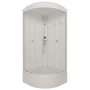 Душевая кабина четверть круга со средним поддоном 100х100 см белая Triton &quot;Ультра В&quot; Щ0000061825