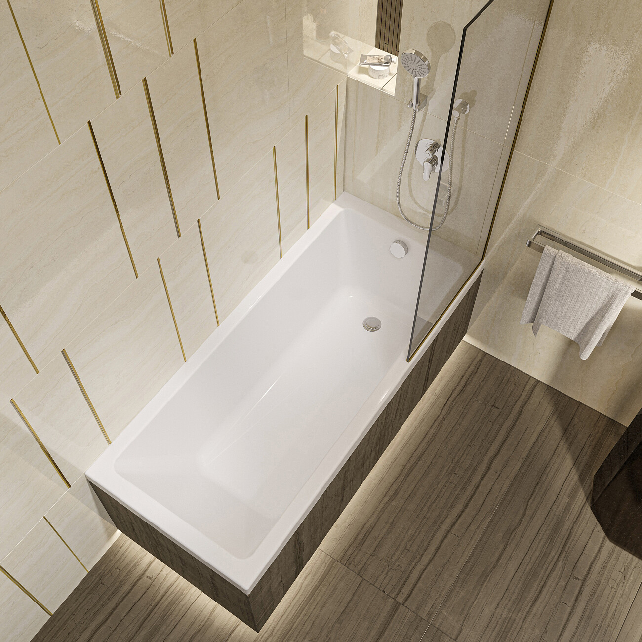 Акриловая ванна с каркасом 160x70 см белая Diwo "Казань" Щ0000055164, Щ0000048581 - изображение 7