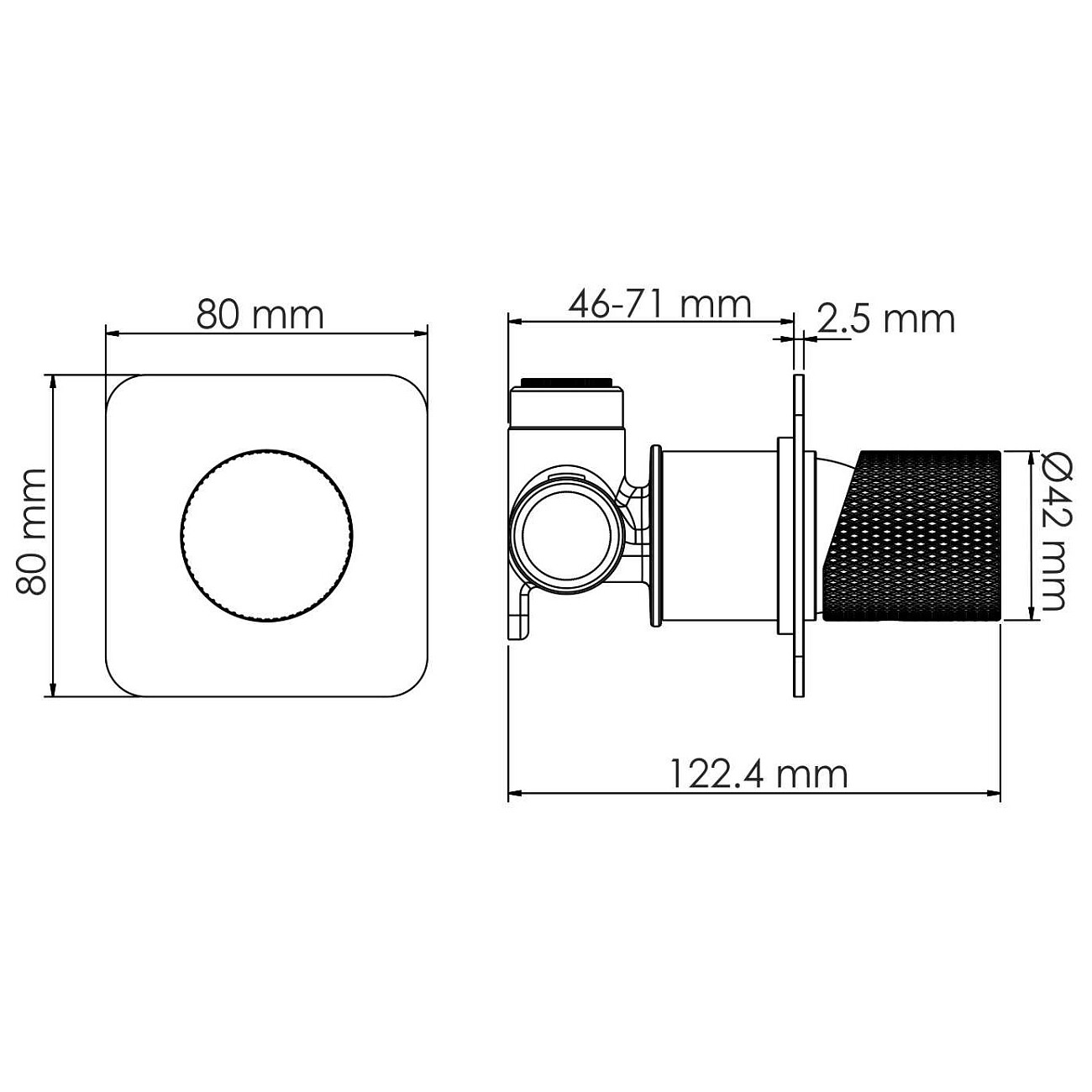 Смеситель для душа встраиваемый из латуни золотой Wasserkraft 7651 - изображение 3