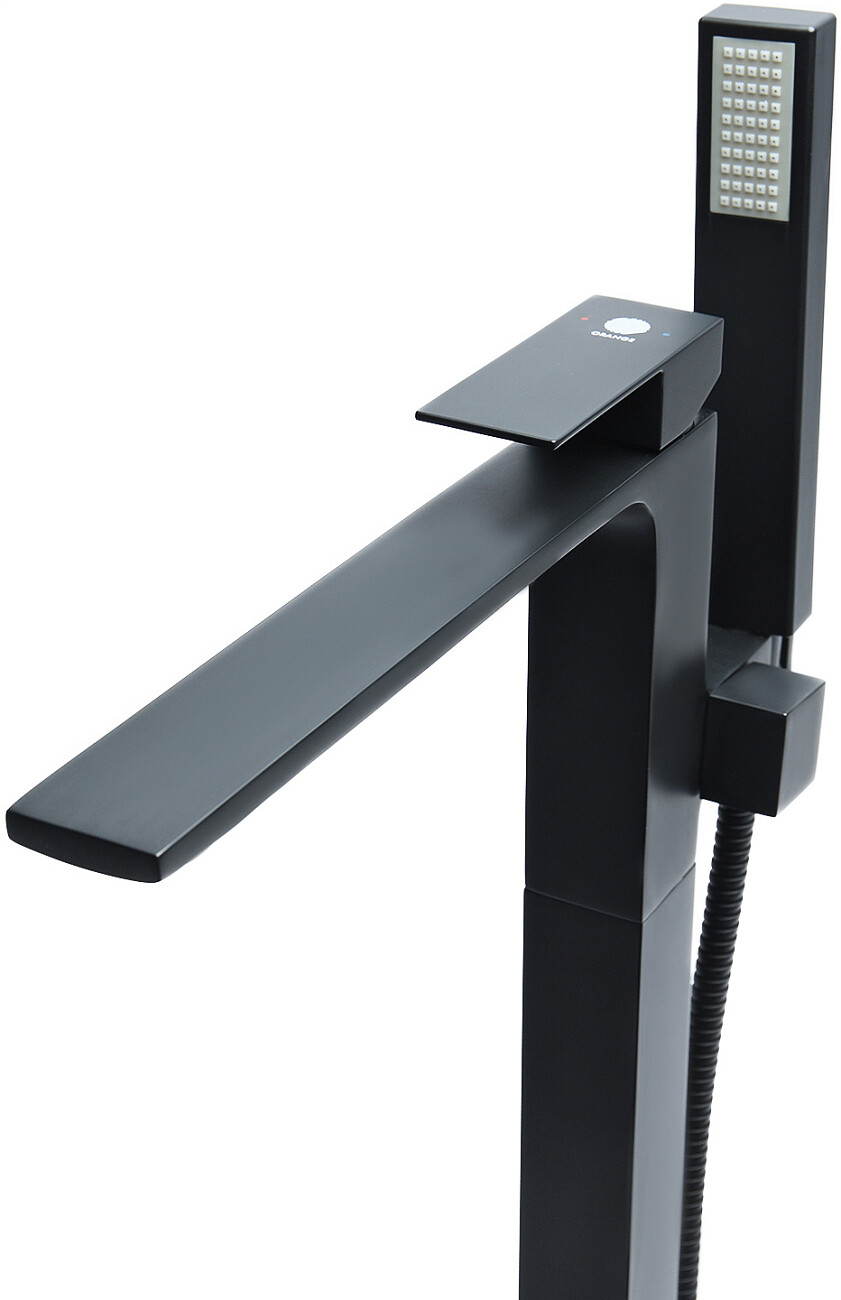 Напольный смеситель для ванны черный Stworki "Карлстад" KAS-05b - изображение 7