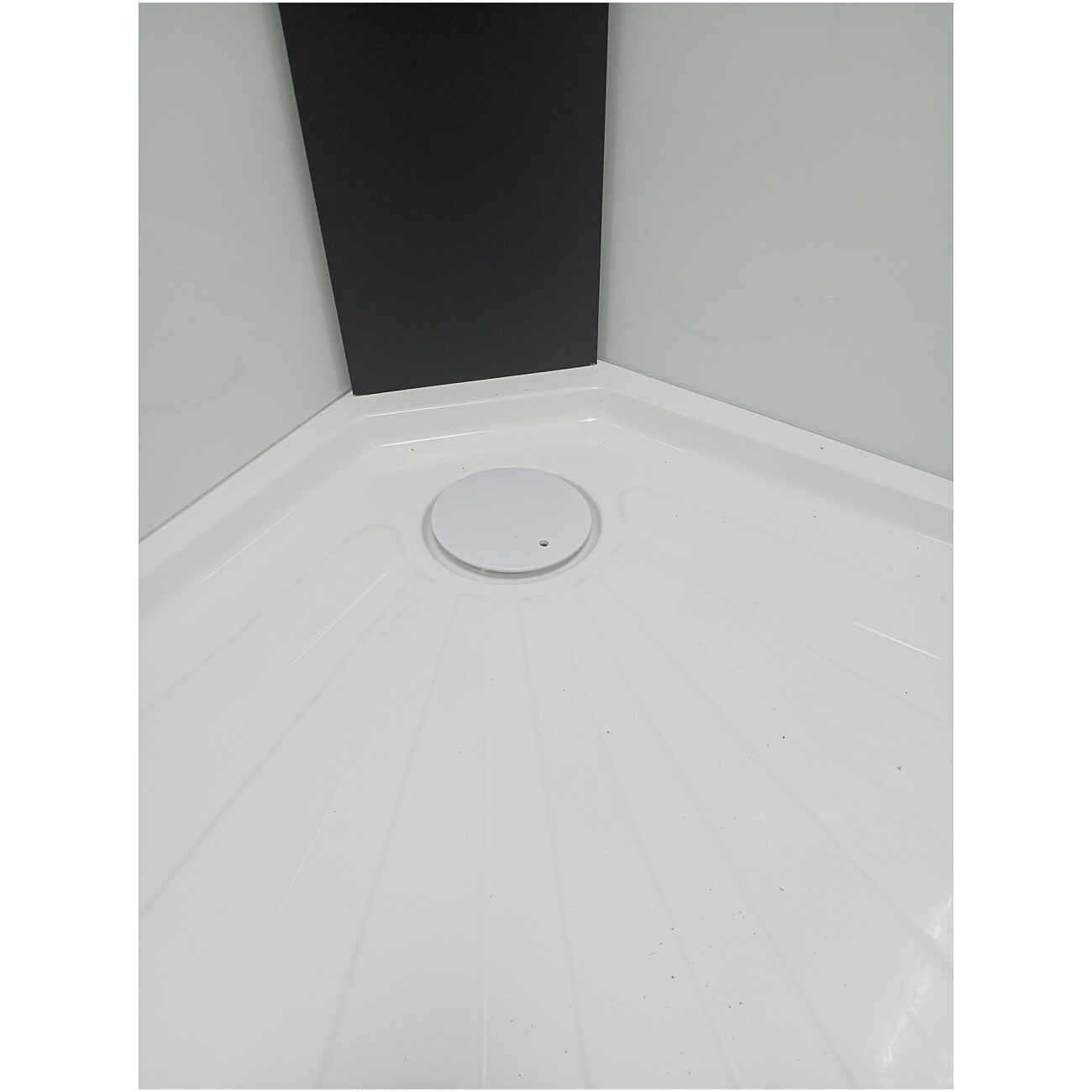 Душевая кабина квадратная без крыши с низким поддоном 90х90 см черная, белая Cerutti SPA Mimi 901B - изображение 4