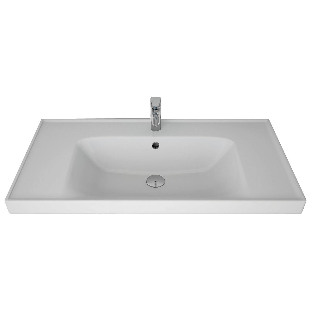 Раковина мебельная прямоугольная 90 см белая Dreja Grace 641617 - изображение 2