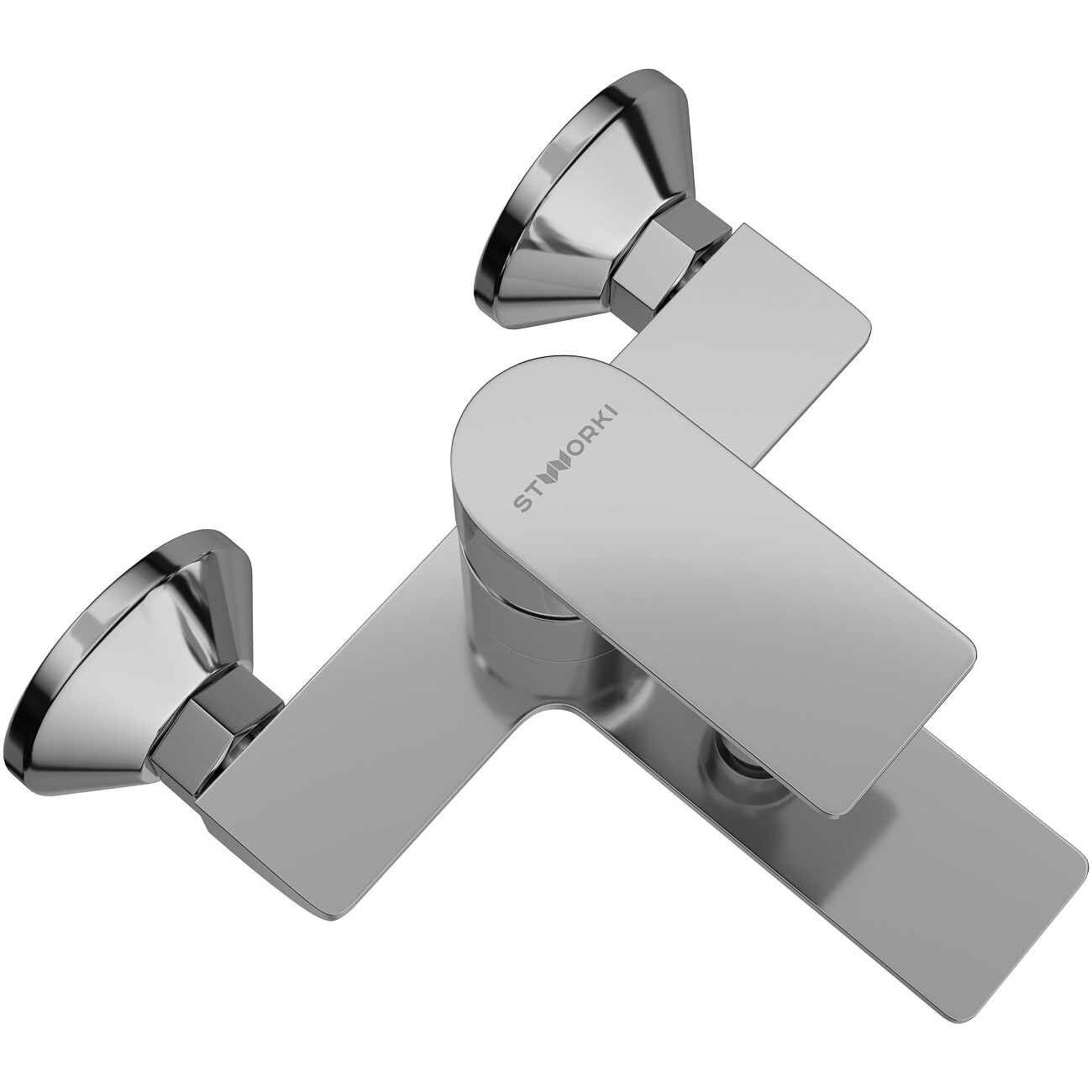Смеситель для ванны с душем настенный хром Stworki "Гриндстед" S29100CR - изображение 8