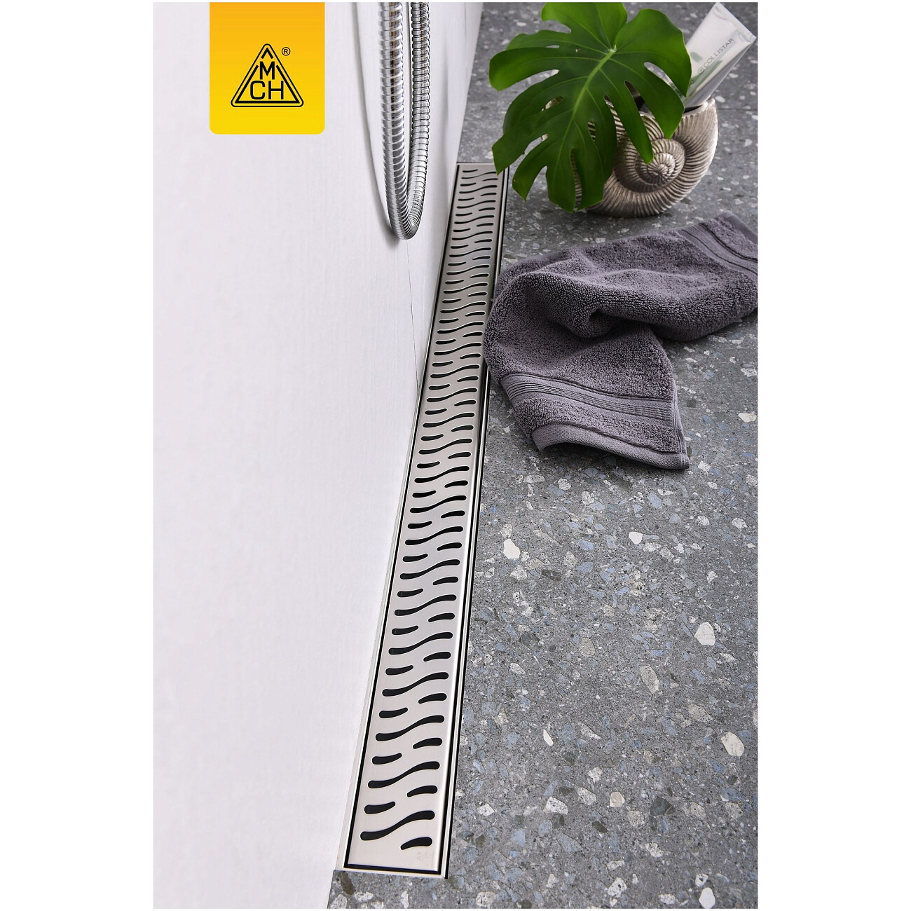 Душевой лоток с решеткой 55 см хром Creto Zigzag CRE-550 ZH - изображение 9