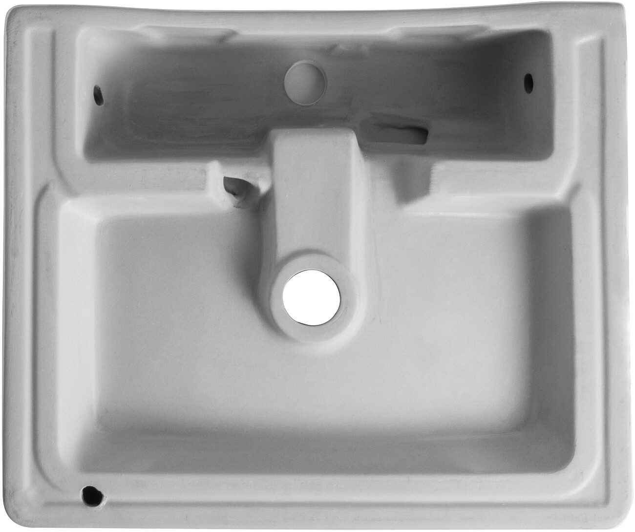 Раковина накладная фарфоровая прямоугольная 42х50 см белая Stworki "Нюборг" NU-01rb - изображение 4
