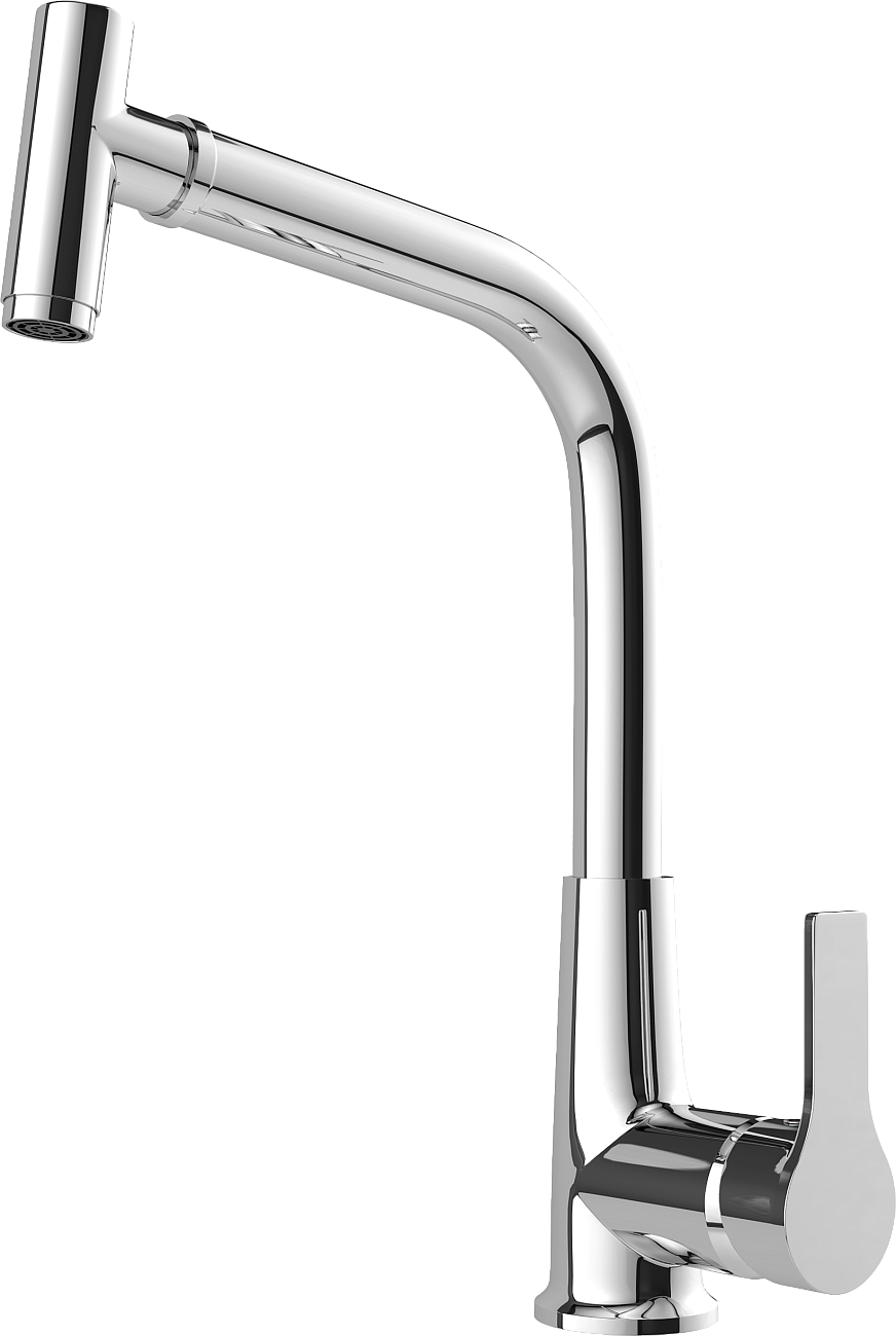 Смеситель для кухни с выдвижным изливом хром Mega Life MG-TK09 - изображение 9