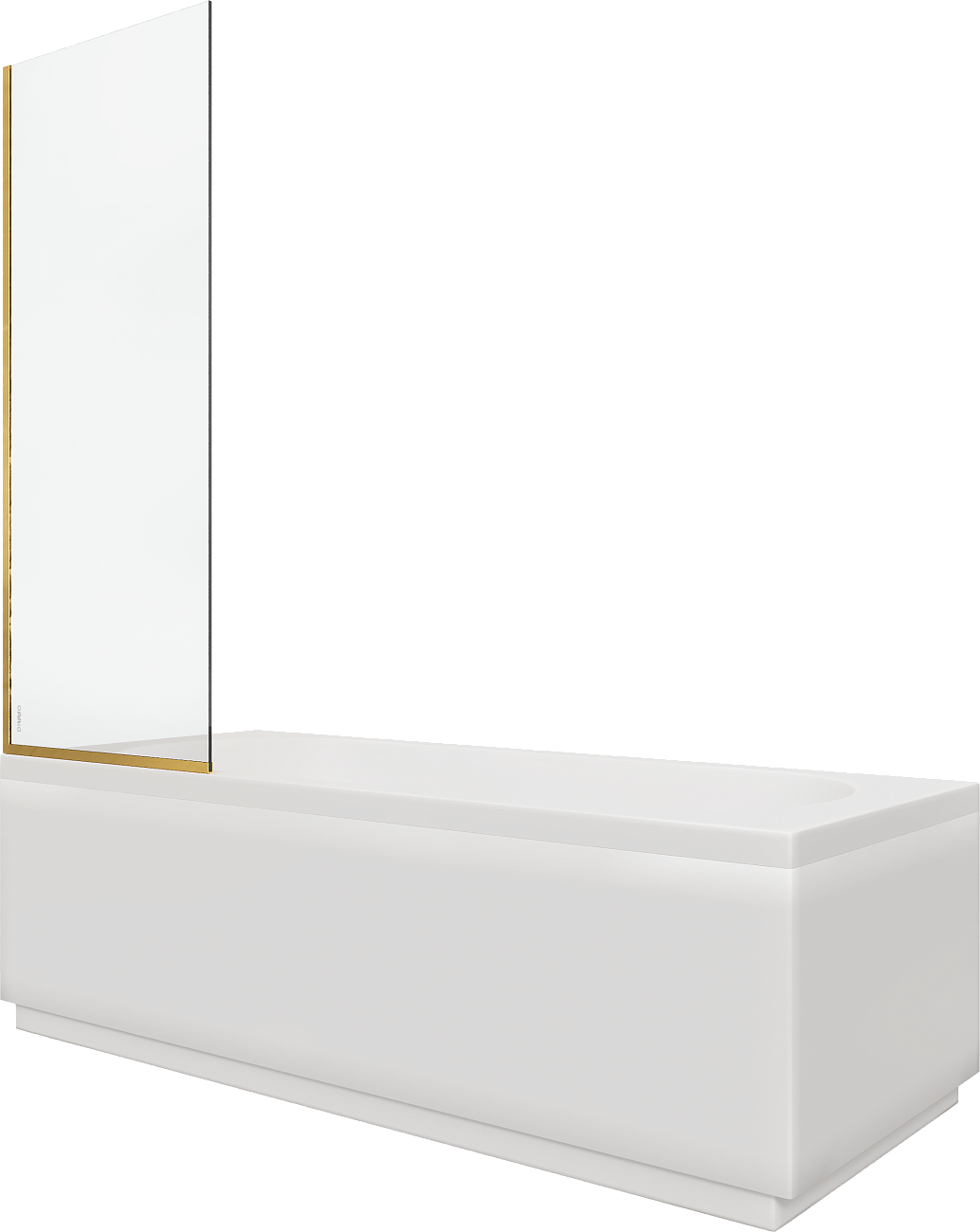 Шторка на ванну неподвижная 70х140 см прозрачная, золото Diwo "Анапа" MV-AN-70-GL - изображение 9