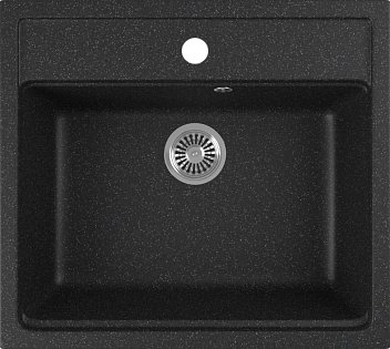 Мойка кухонная прямоугольная мраморная черная Domaci &quot;Бьелла&quot; DMC-06-308