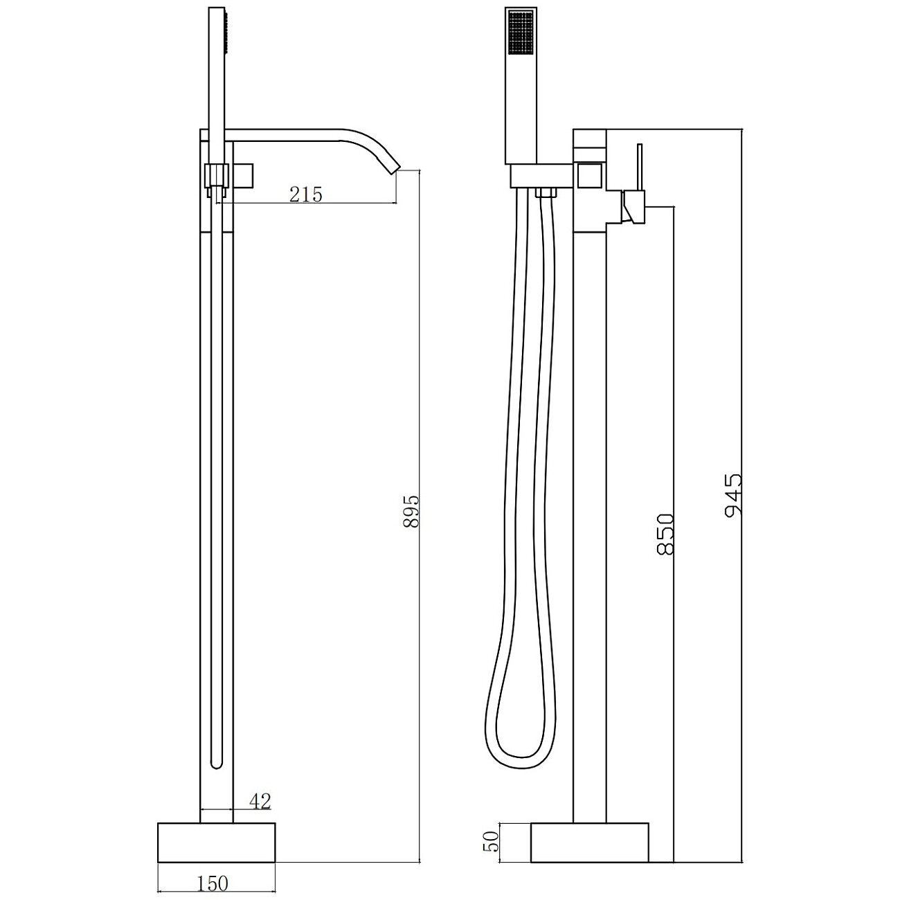 Смеситель напольный для ванны с душем золотой Stworki "Эстерсунд" S31080GG - изображение 7