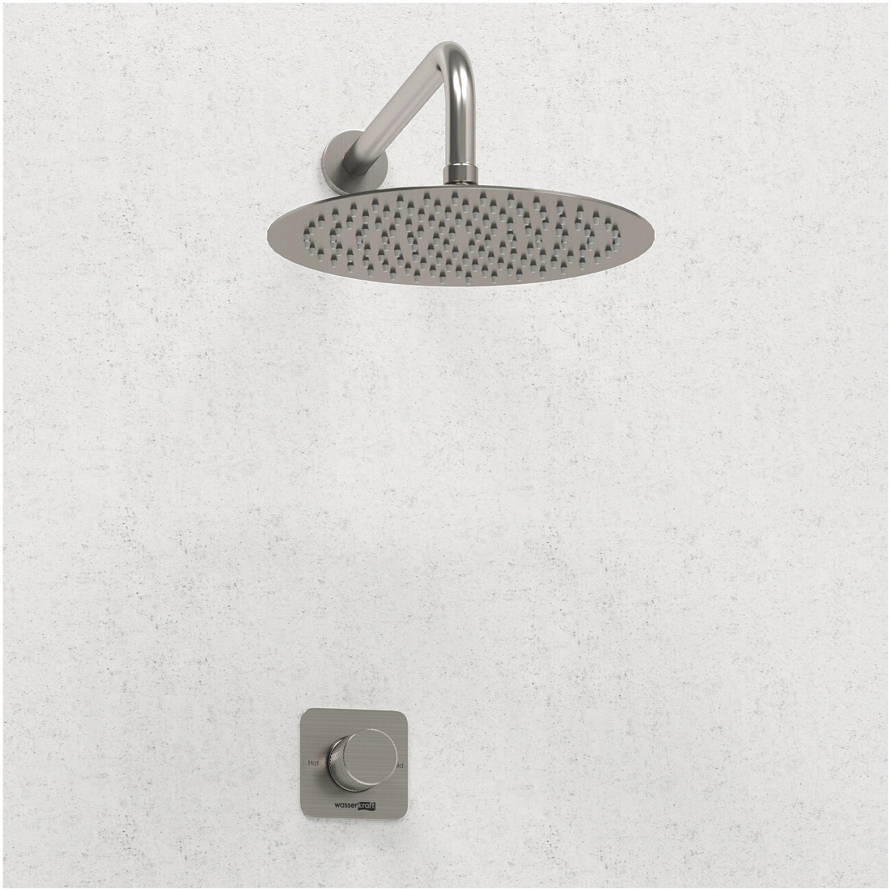 Душевой комплект встраиваемый с верхним душем никель Wasserkraft A6451.097.121 - изображение 2