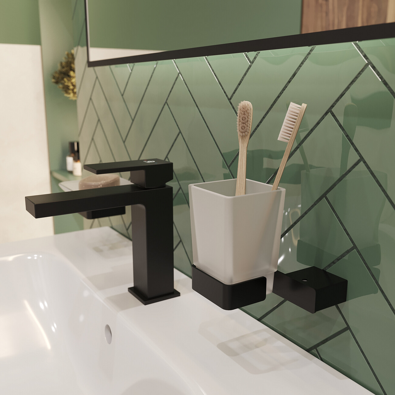 Смеситель для раковины черный Stworki "Нюборг" NU-01b - изображение 6