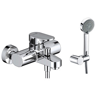 Душевой комплект с лейкой и коротким изливом хром Wasserkraft Donau 5301