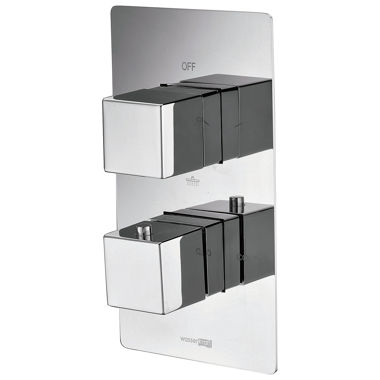 Смеситель для ванны и душа термостатический встраиваемый хром Wasserkraft 1544 Thermo - изображение 4
