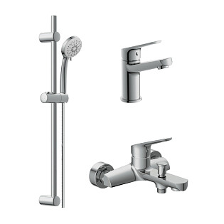Душевой комплект с 2 смесителями хром Cersanit Flavis Vibe 64508