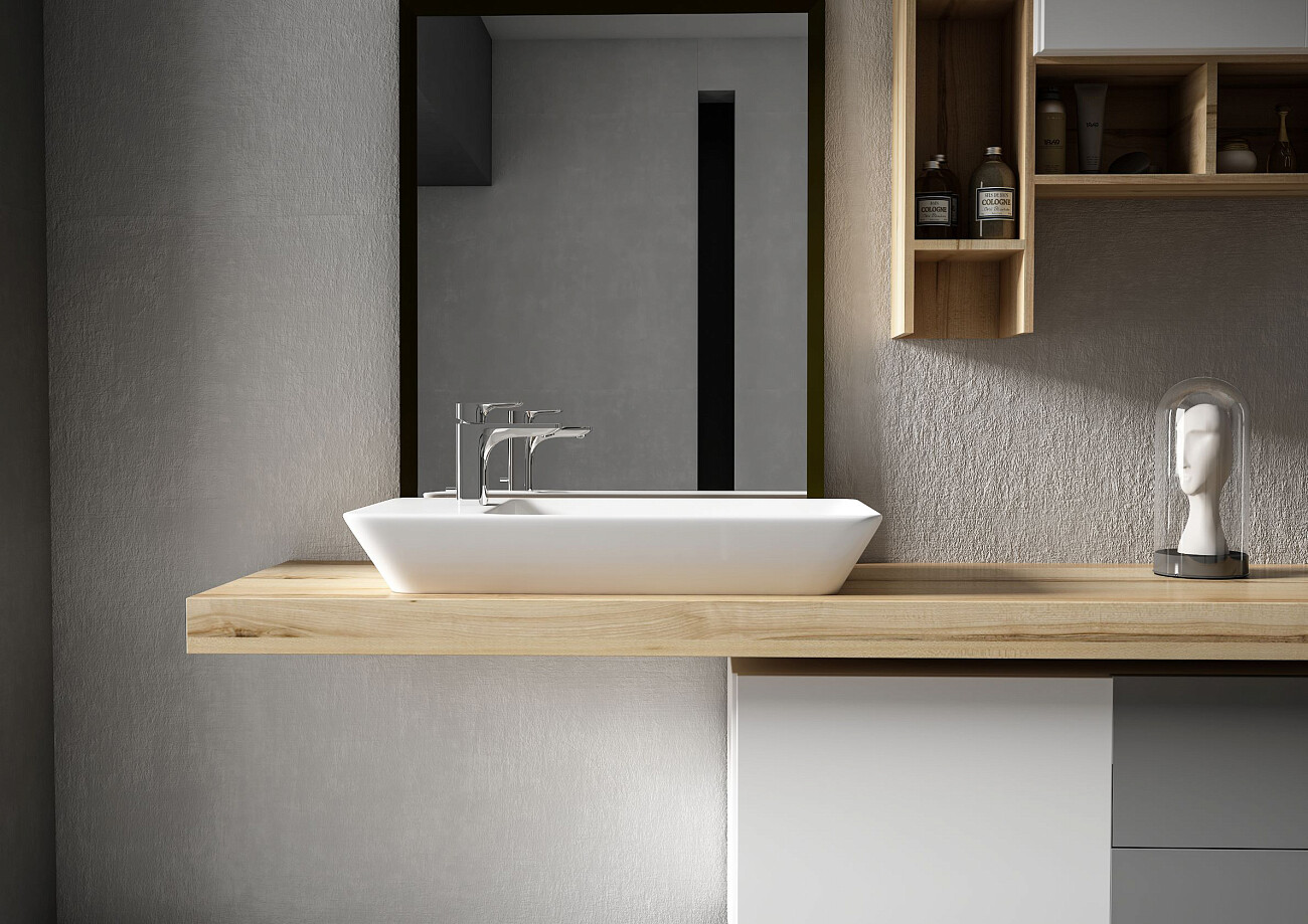 Раковина накладная керамическая прямоугольная 35х70 см белая Stworki 3070-KL - изображение 5