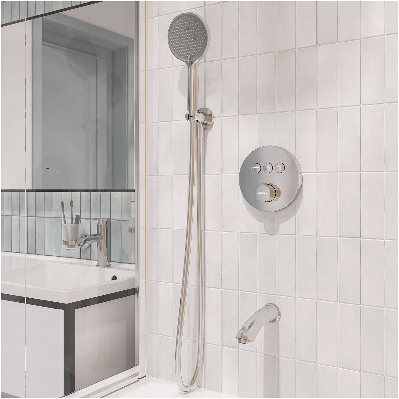 Душевой комплект и изливом хром Stworki "Левангер" S07210CR - изображение 9