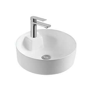 Раковина накладная фарфоровая круглая 41 см белая Aquatek &quot;Европа&quot; AQ5212-MW