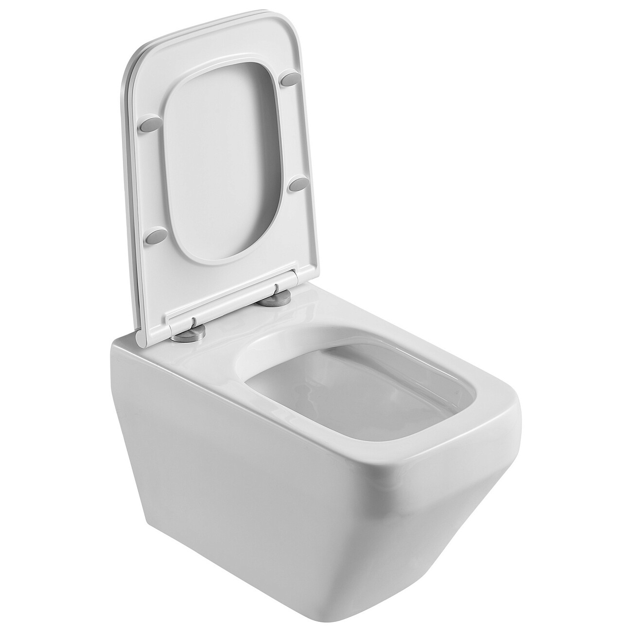 Унитаз подвесной безободковый с сиденьем микролифт белый Point "Аврора" PN41101 - изображение 2