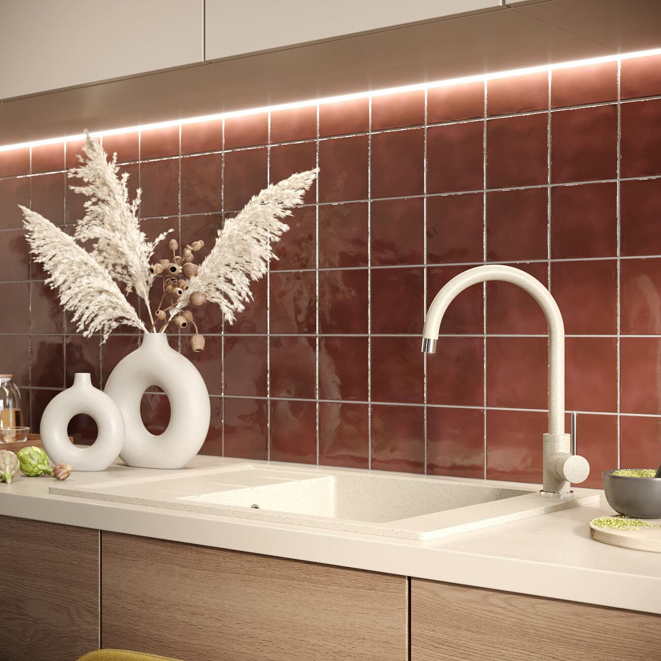 Мойка кухонная 78х50 см сардоникс Domaci "Солерно" DMQ-1780.Q - изображение 4