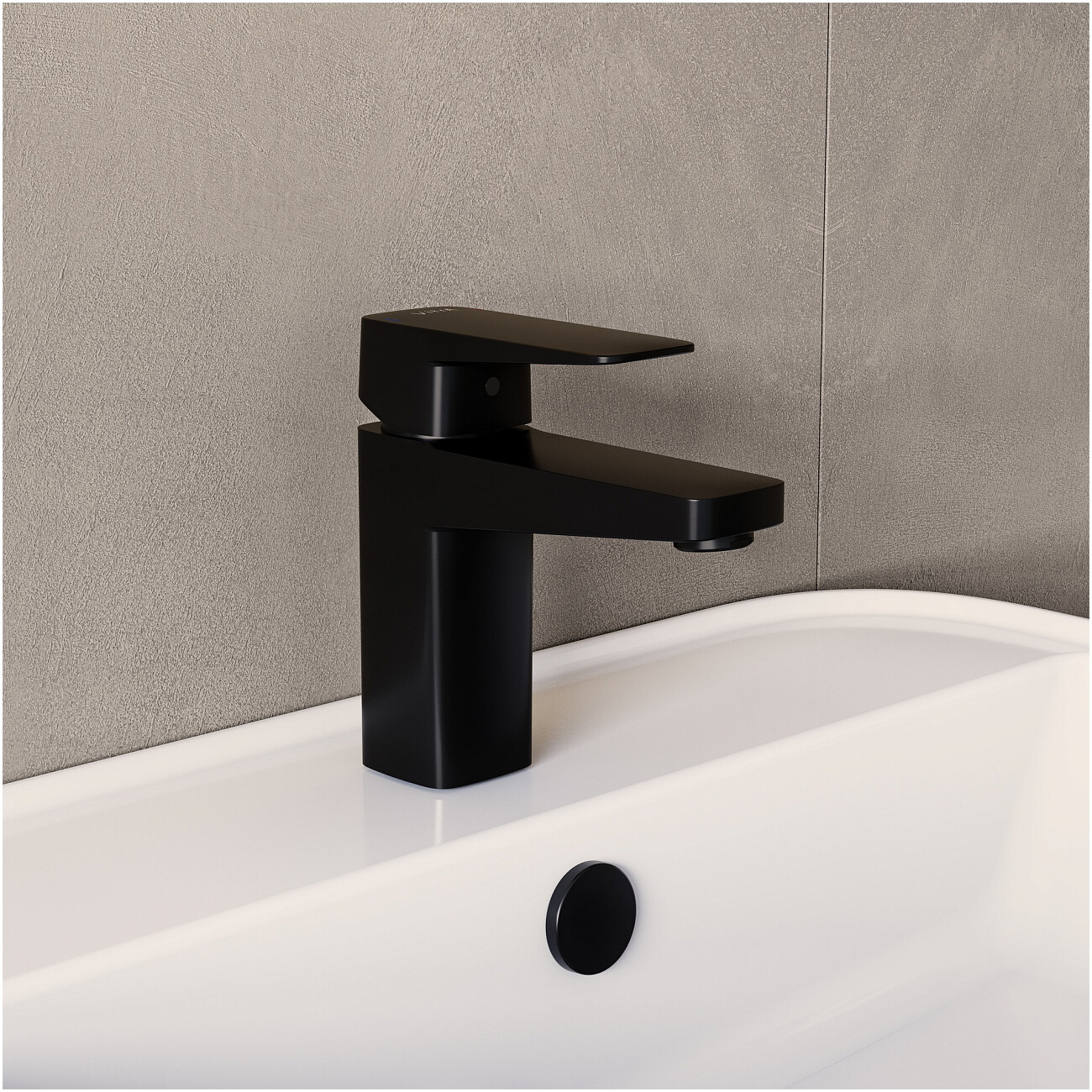 Смеситель для раковины однорычажный черный Vitra  Root Square A4273136EXP - изображение 2