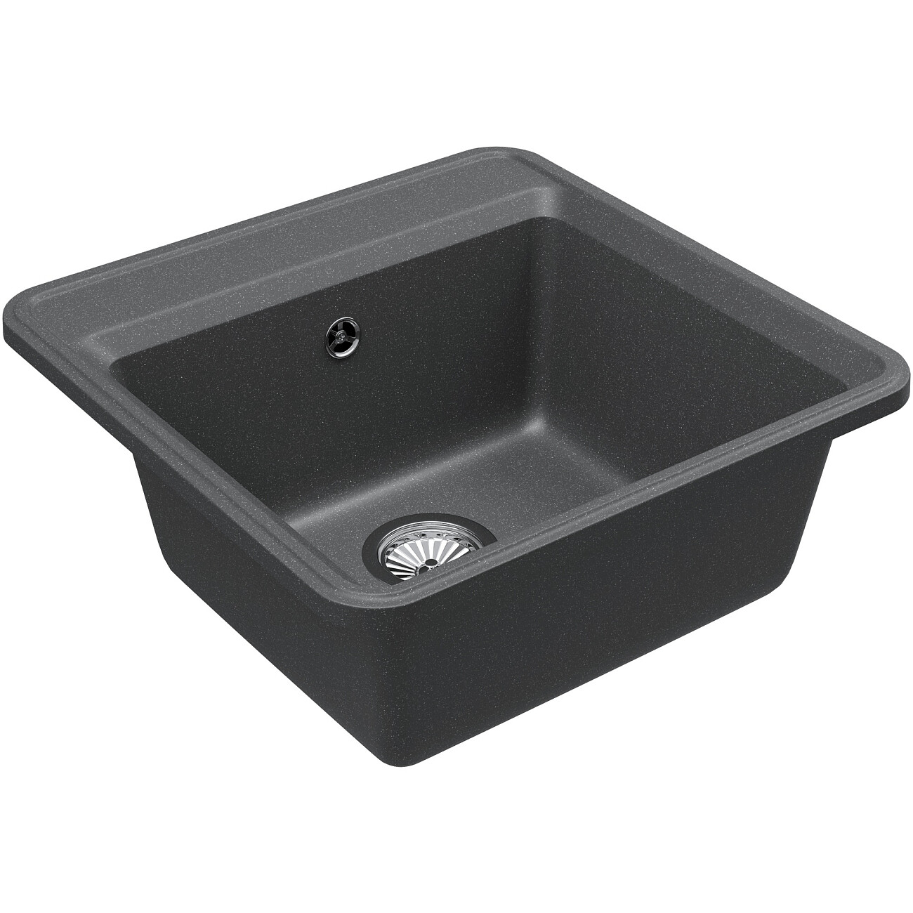 Мойка кухонная из искусственного мрамора квадратная 51 см серая Domaci "Римини" DG К-503 - изображение 10