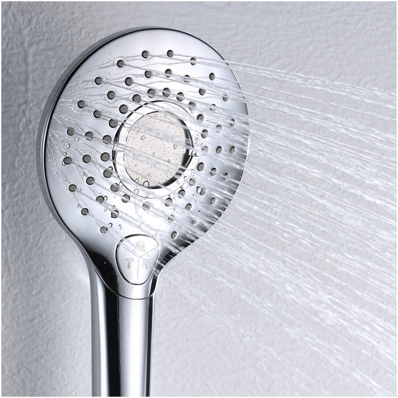 Лейка для ручного душа круглая с 3 режимами 12 см хром Wasserkraft A101 - изображение 3