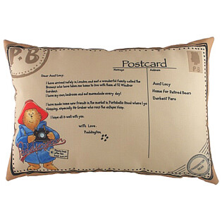 Подушка с картинкой Paddington Postcard