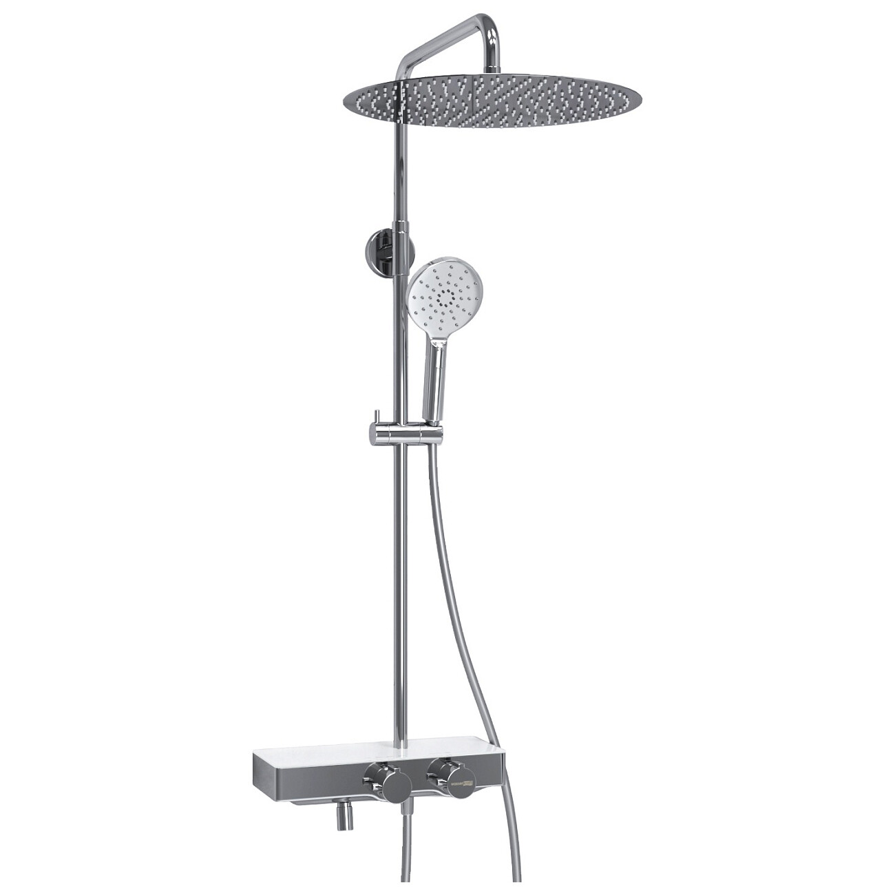 Душевой комплект с верхним душем и лейкой хром Wasserkraft A113.117.127.CH Thermo - изображение 3