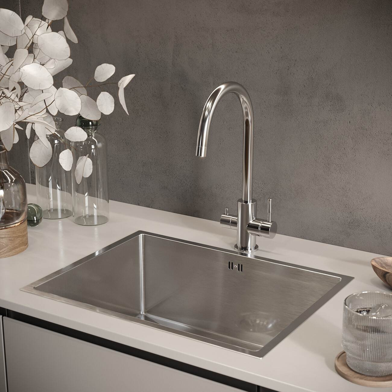 Смеситель для кухни из латуни хром Domaci "Равенна" OL-02Sx - изображение 5