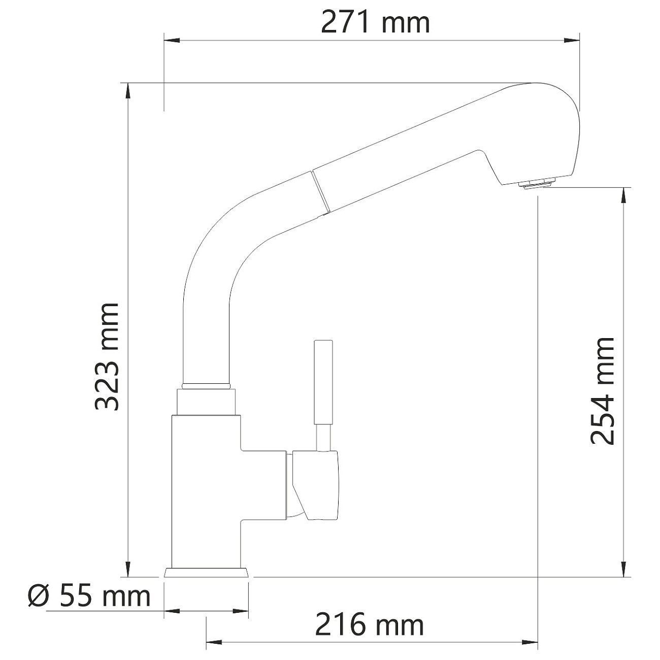 Смеситель для кухни из латуни никель Wasserkraft с выдвижной лейкой никель Wasserkraft 4266 - изображение 11