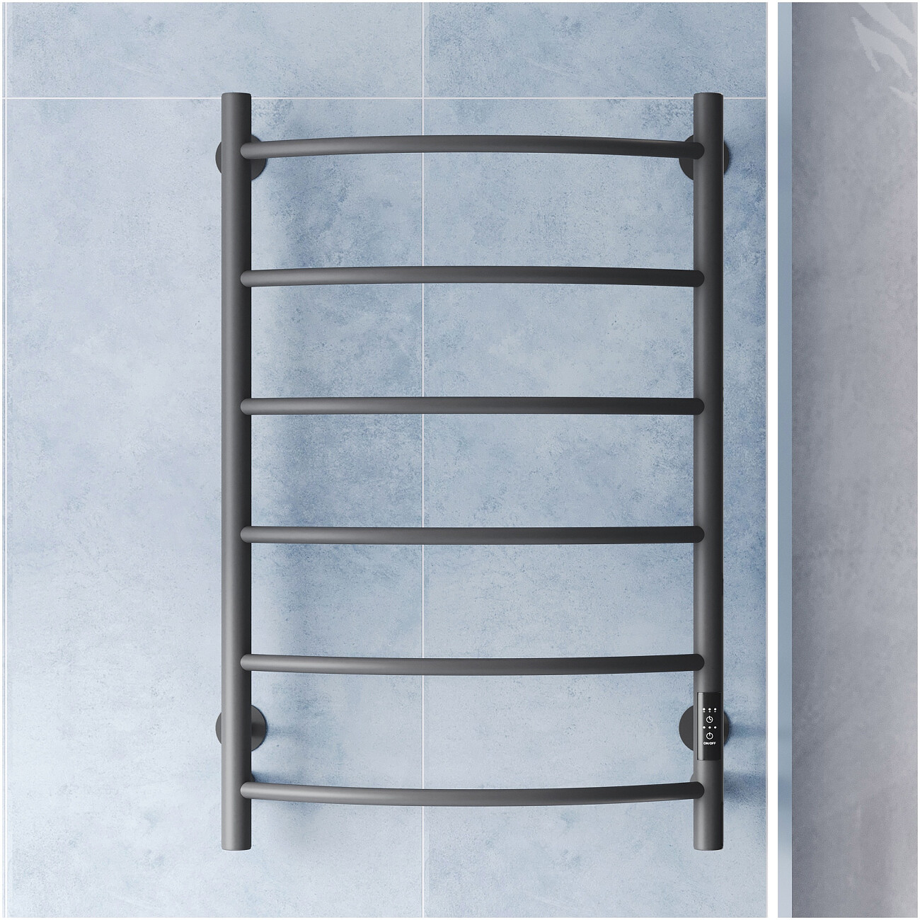 Полотенцесушитель электрический 60х50 см графит Ewrika "Сафо ПР" - изображение 5