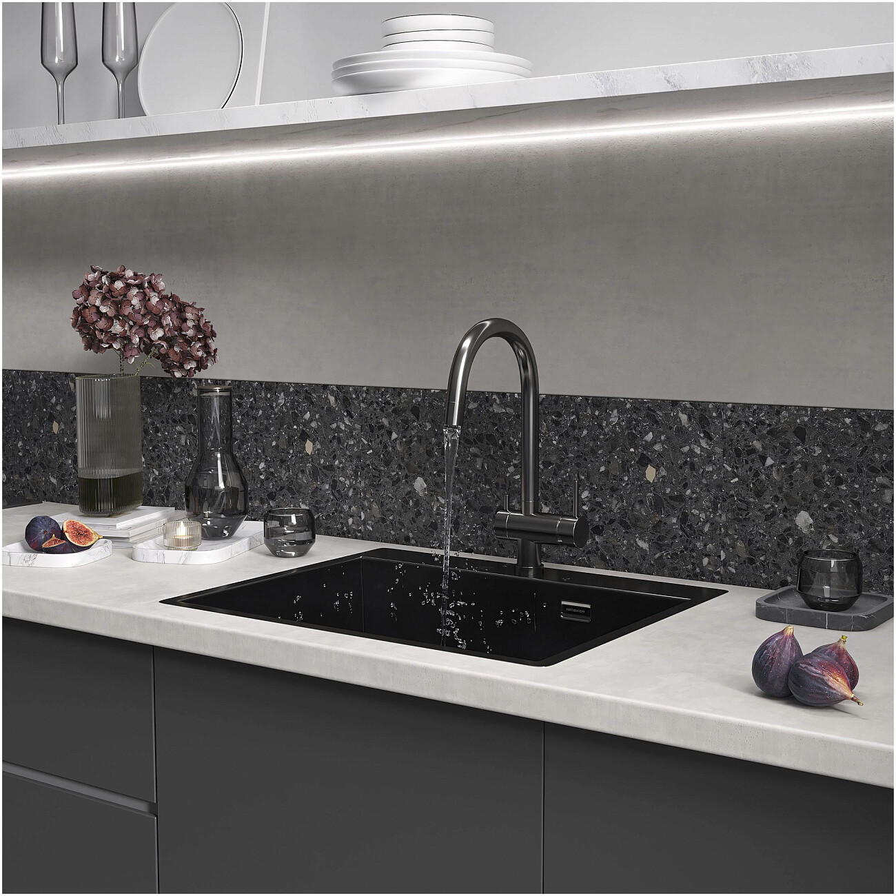 Кухонная мойка из нержавеющей стали 50х60 см оружейная сталь Reflexion Iseo RX2260BL - изображение 7