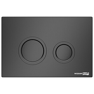 Кнопка смыва для инсталляции черная матовая Wasserkraft MB01