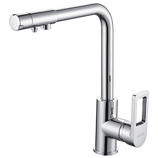 Смеситель для кухни однорычажный с изливом для фильтрованной воды хром D-Lin D159308