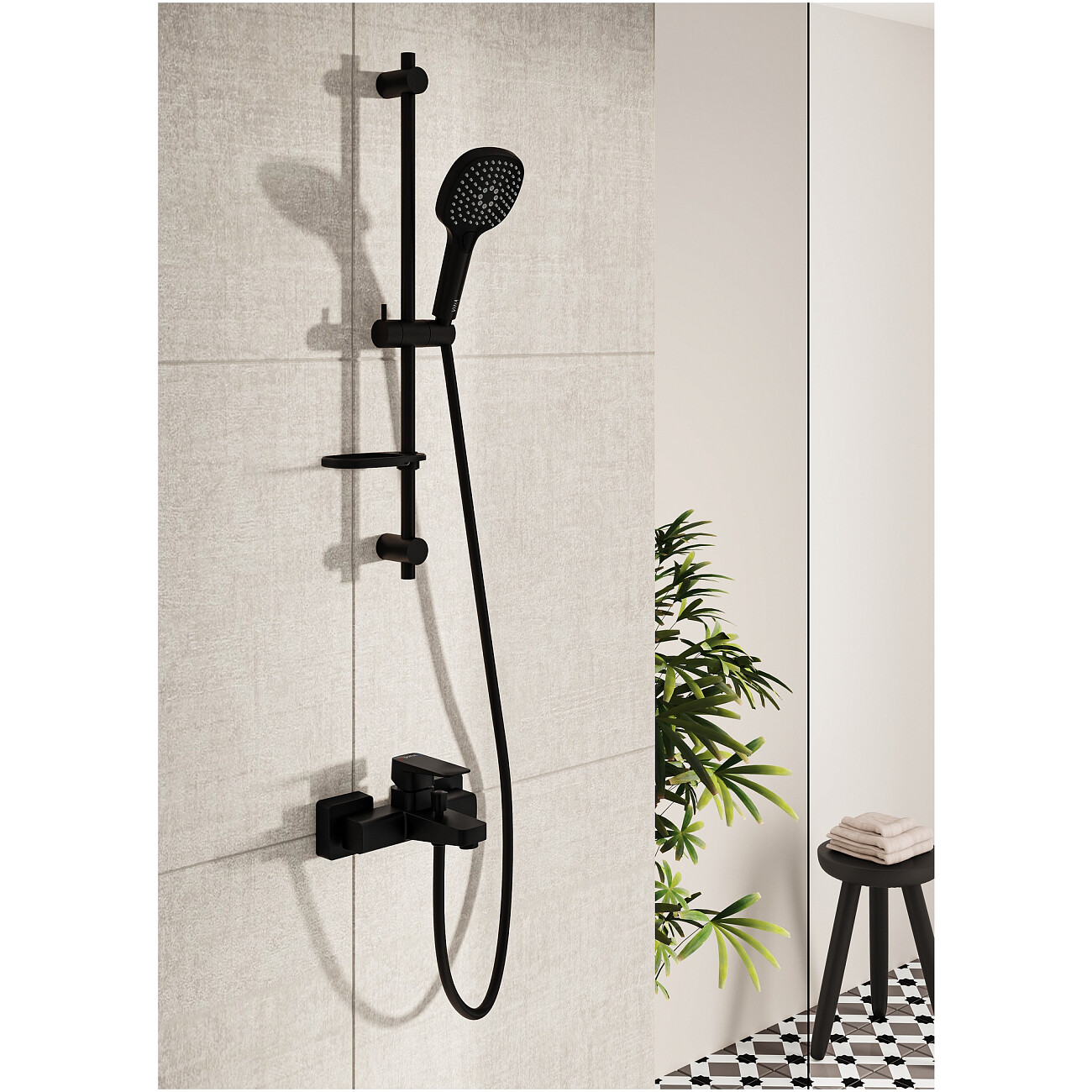 Смеситель для ванны однорычажный черный Vitra Root Square A4273736EXP - изображение 2