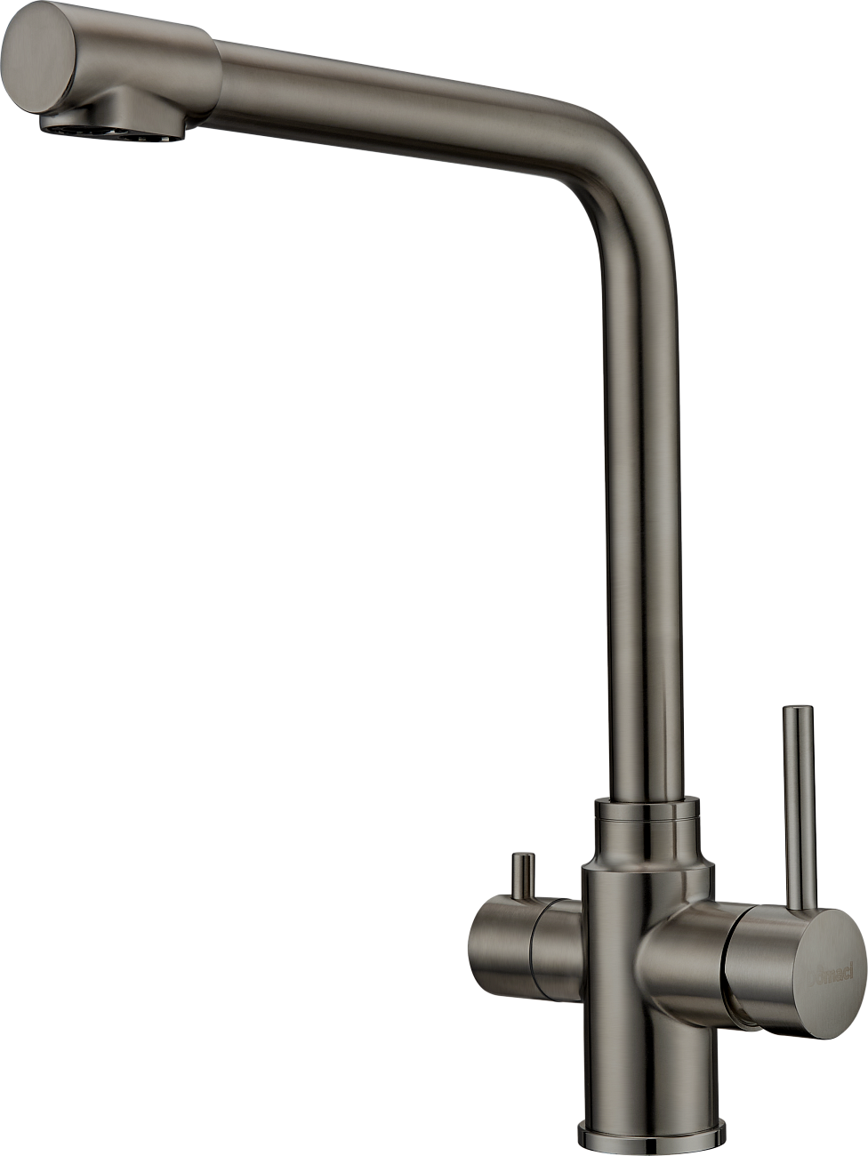 Смеситель для кухни из нержавеющей стали вороненая сталь Domaci "Равенна" DM-020822-GM - изображение 5