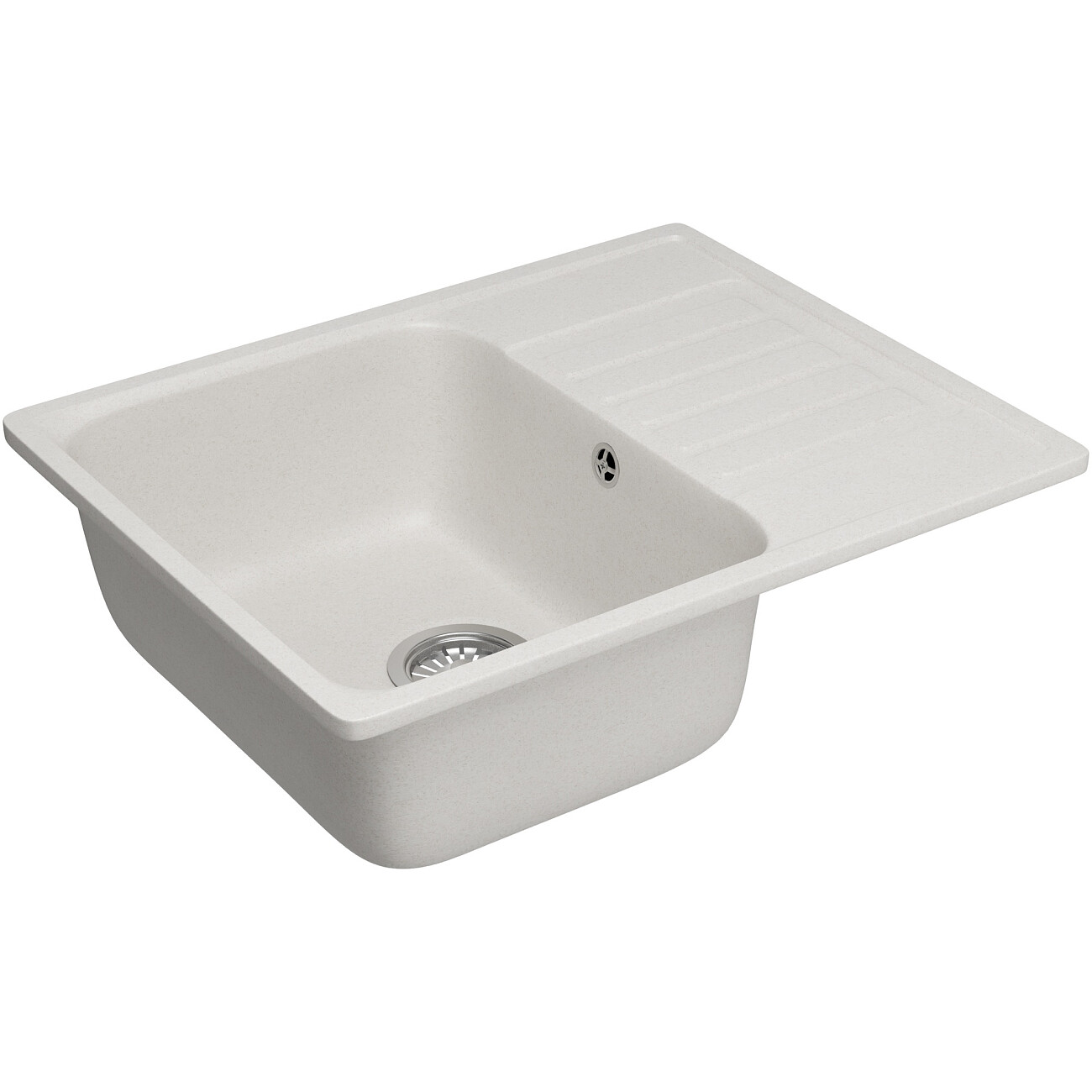 Мойка кухонная из искусственного мрамора прямоугольная 48х60 см туман Domaci "Савона" QB 600 - изображение 5