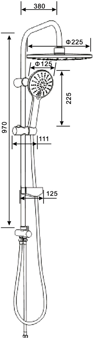 Душевая стойка с верхним душем и мыльницей хром Stworki "Ноттвиль" NO-08cr - изображение 3