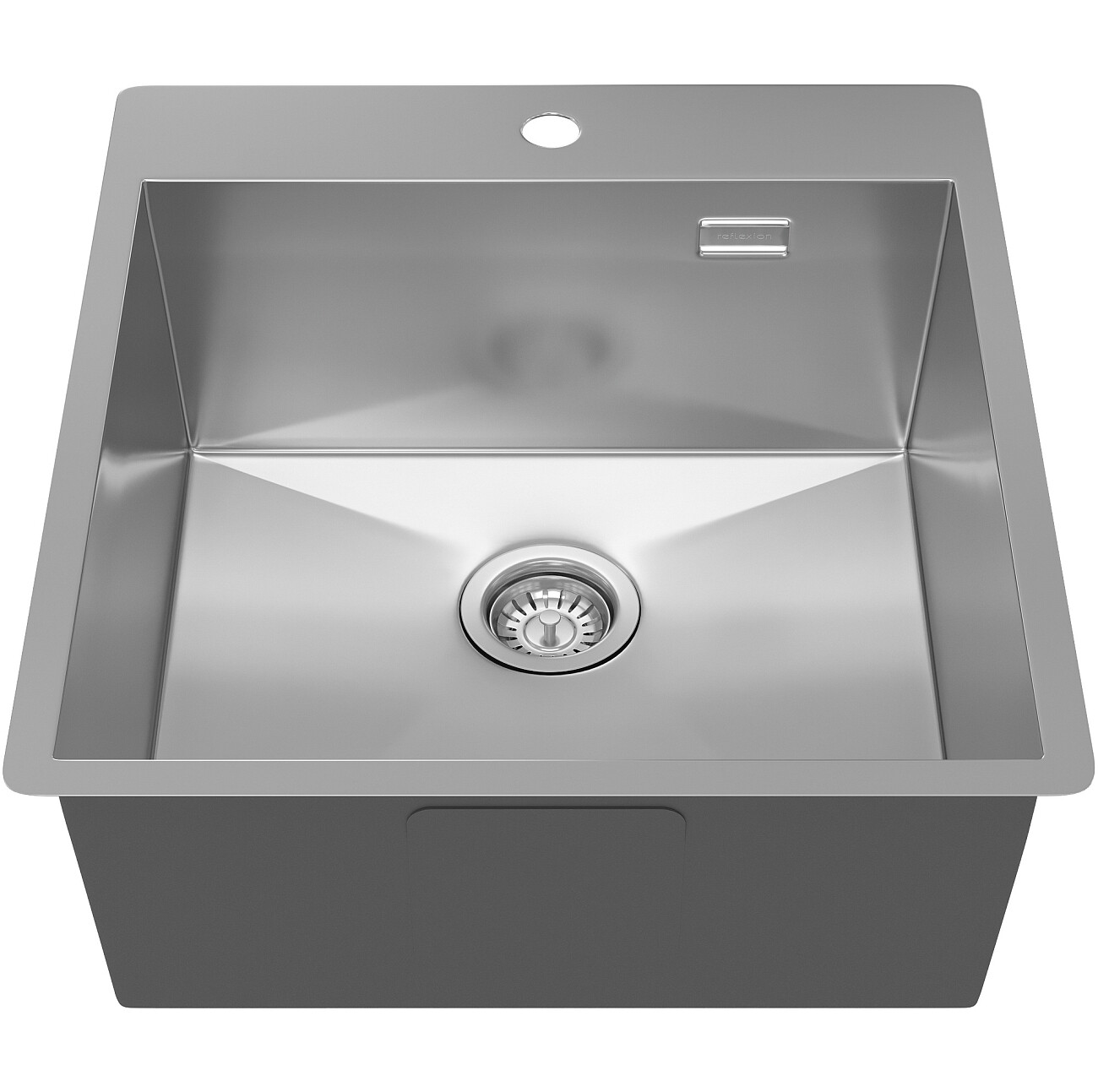 Кухонная мойка из нержавеющей стали 50х46 см полированная сталь Reflexion Iseo RX2246SS - изображение 3