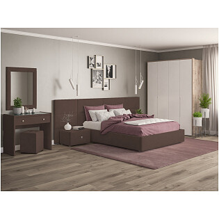 Кровать с подъемным механизмом полутораспальная 140х200 см шоколад &quot;Тренд&quot;