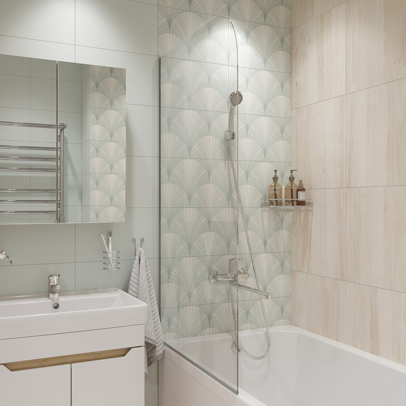 Смеситель универсальный однорычажный с душевым гарнитуром хром Diwo "Псков" PS-02cr - изображение 7