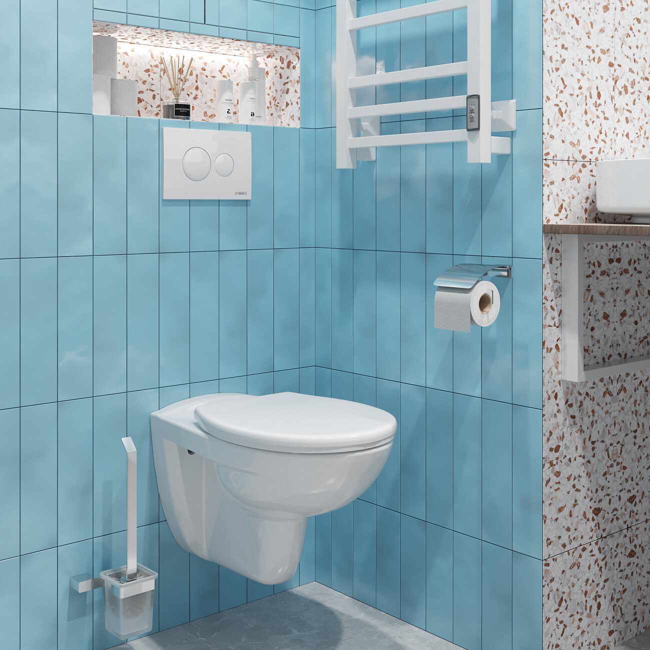 Кнопка смыва для унитаза белая Diwo 7310 - изображение 8