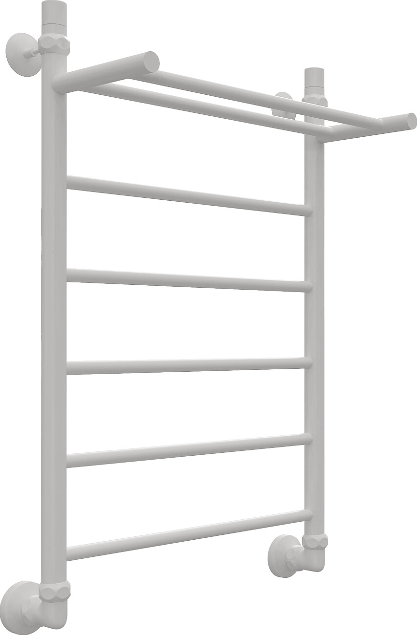 Полотенцесушитель водяной 80х50 см с полкой белый Ewrika "Сафо" FP 4656754410938 - изображение 9