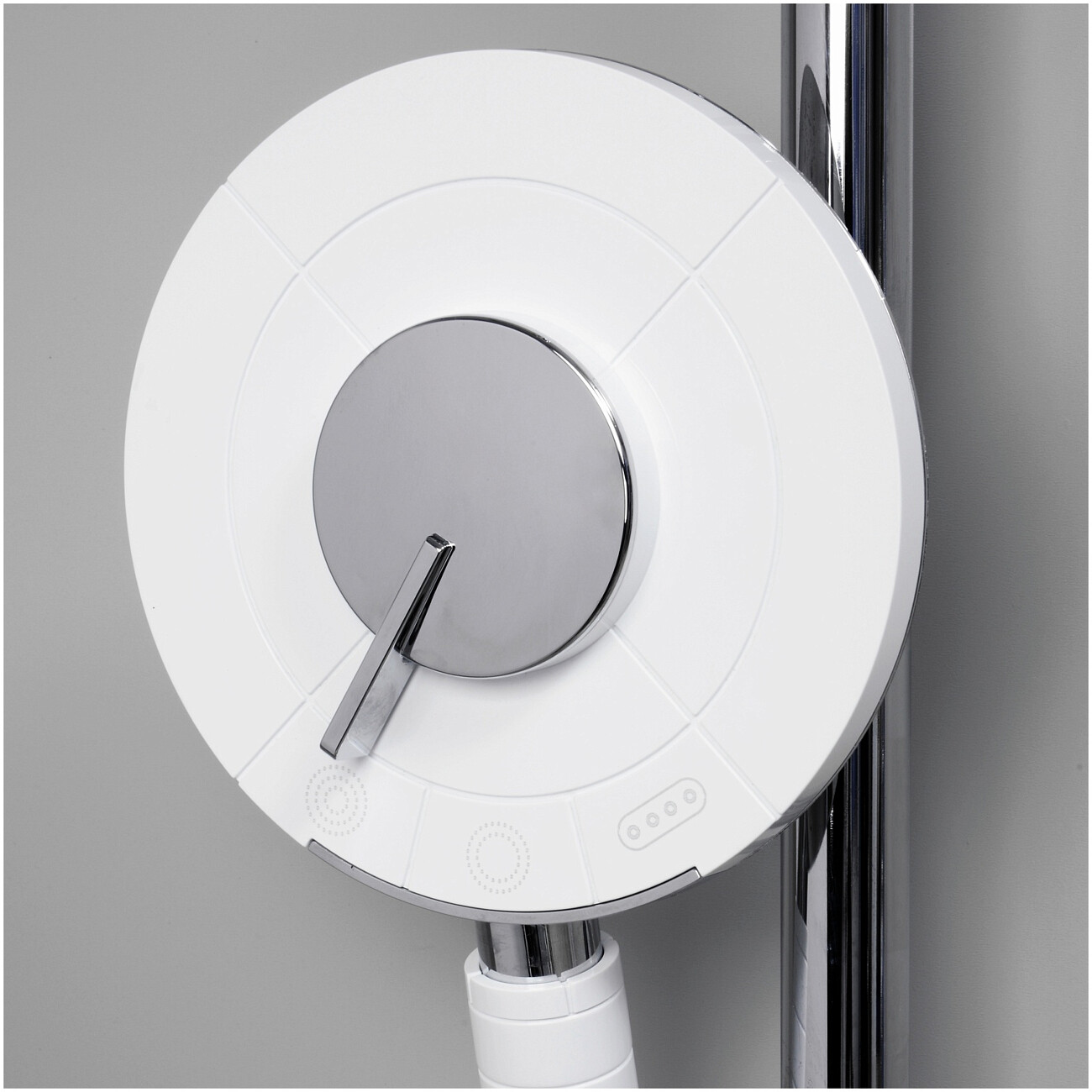 Душевая стойка с держателем белая, хром Wasserkraft A044 - изображение 7