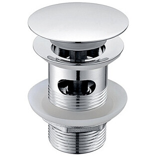 Донный клапан для раковины клик-клак круглый хром Wasserkraft A024