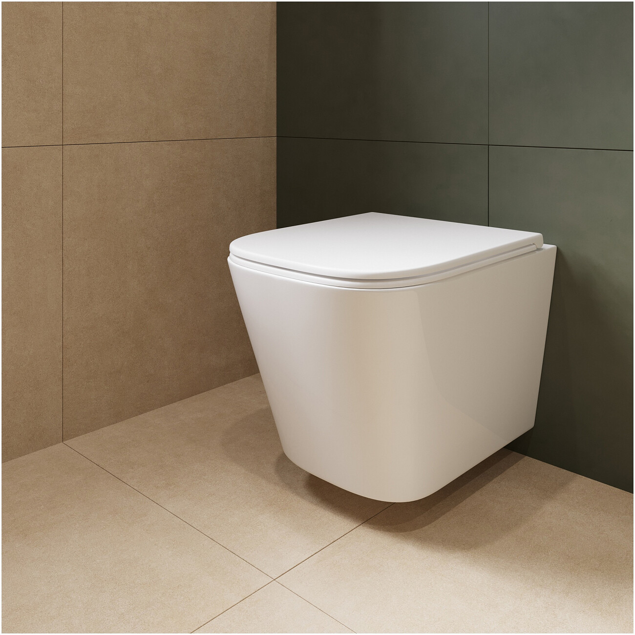 Унитаз подвесной безободковый с микролифтом белый Diwo "Смоленск" 5412 - изображение 6