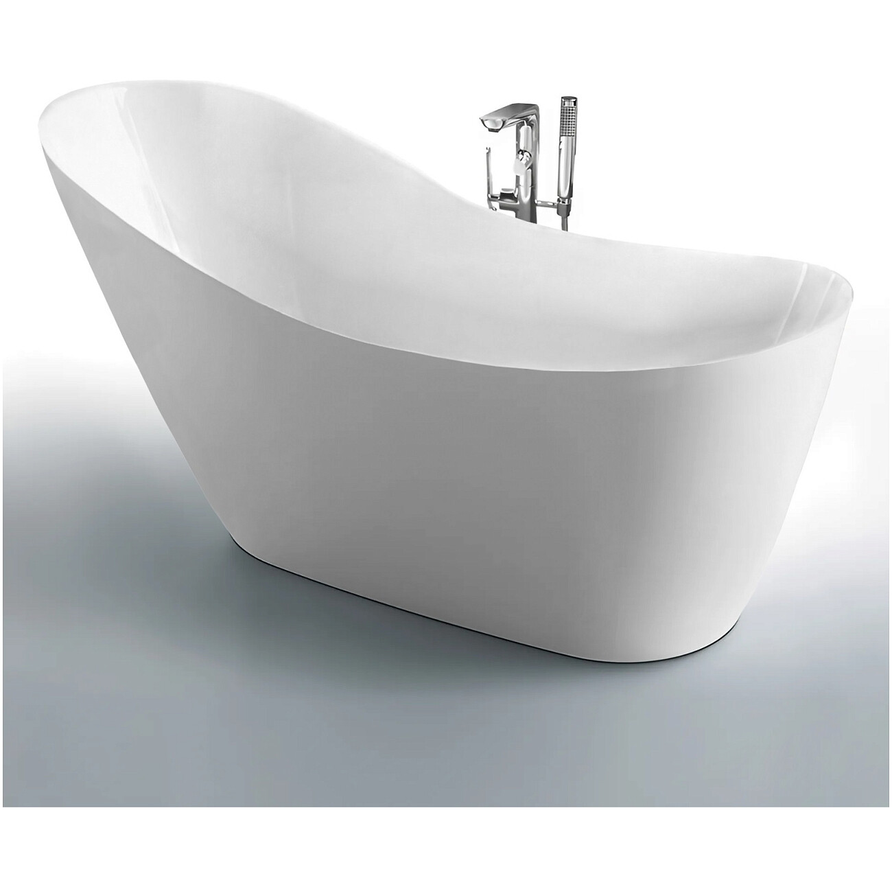 Ванна акриловая отдельностоящая белая Ceruttispa Gloria 170 CT10880 - изображение 3