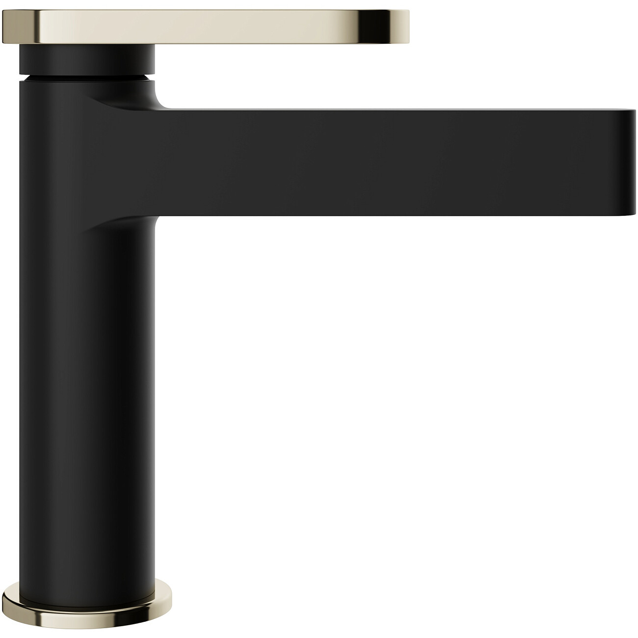 Смеситель для раковины однорычажный черный, золотой Stworki "Малунг" S11010BG - изображение 9