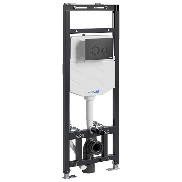 Инсталляция для подвесного унитаза с черной матовой кнопкой Wasserkraft Alme 15TLT.010.ME.MB01 - изображение 1